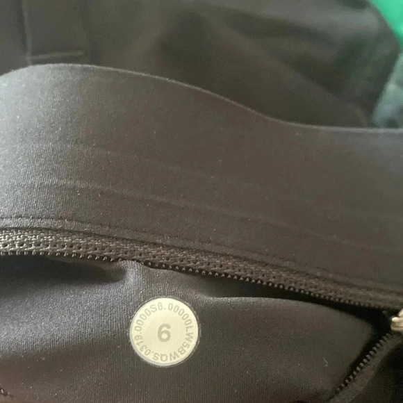 Lululemon leggings reflector stripe sz 6 new design cinch waist black and blue - Picture 8 of 8